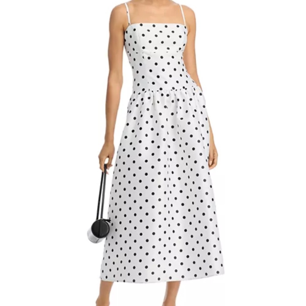 New with tags French Connection White Polka Dot Dress